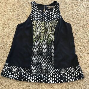 Black Modern Geometric Shape Tank